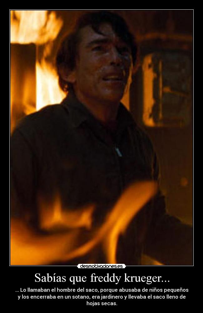 Sabías que freddy krueger... - 