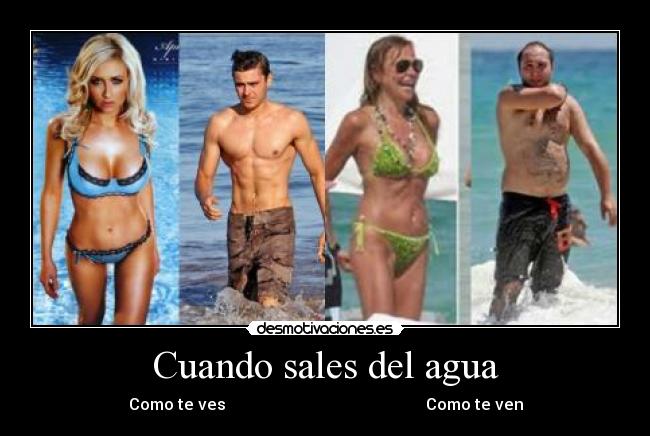 carteles cuando sales del agua desmotivaciones