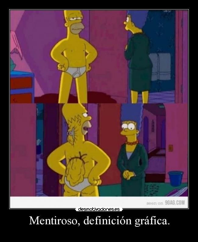 Mentiroso, definición gráfica. -