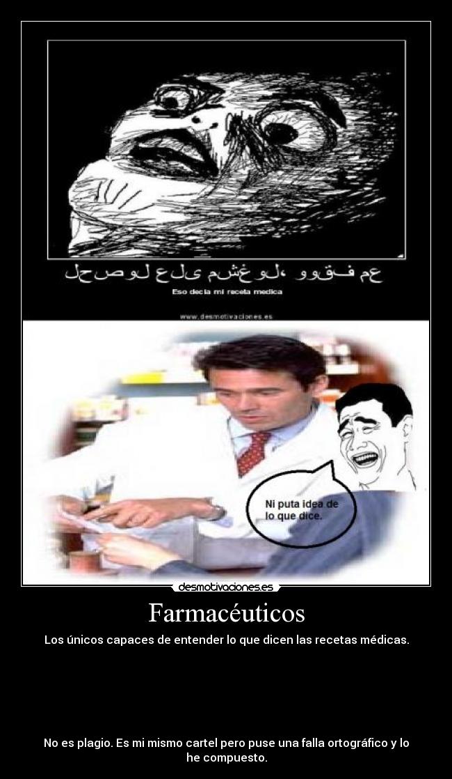 carteles farmacia desmotivaciones