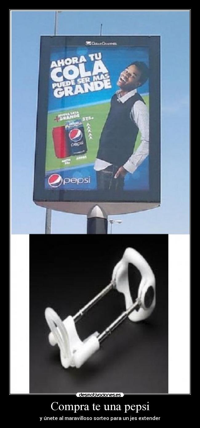 Compra te una pepsi - y únete al maravilloso sorteo para un jes extender