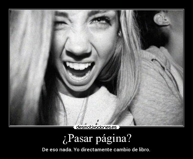 ¿Pasar página? -