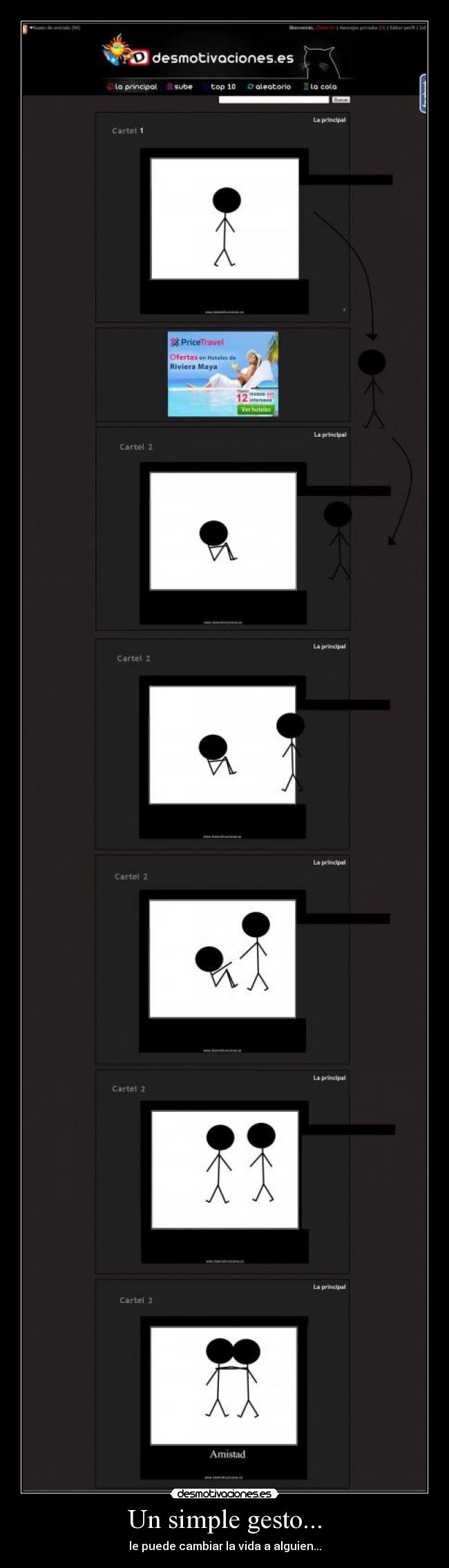 carteles gesto cambia persona desmotivaciones