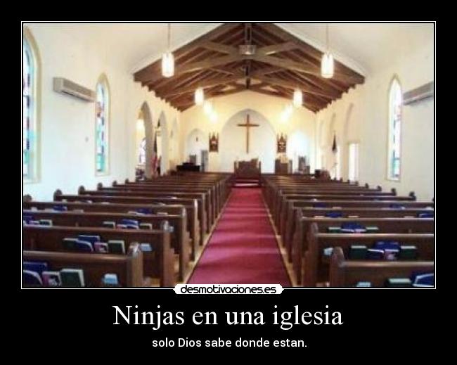 Ninjas en una iglesia - 