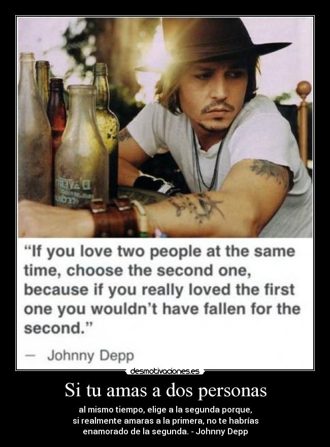 Si tu amas a dos personas -