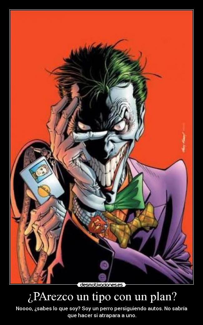 ¿PArezco un tipo con un plan? - 