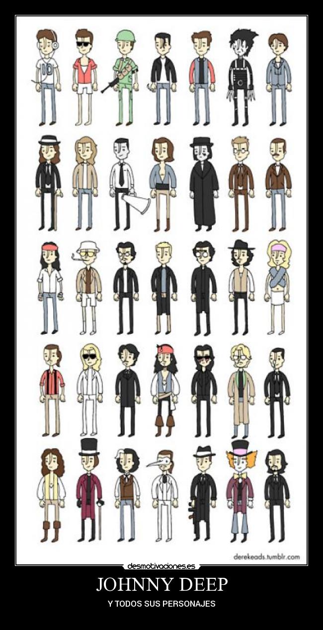 JOHNNY DEEP - Y TODOS SUS PERSONAJES