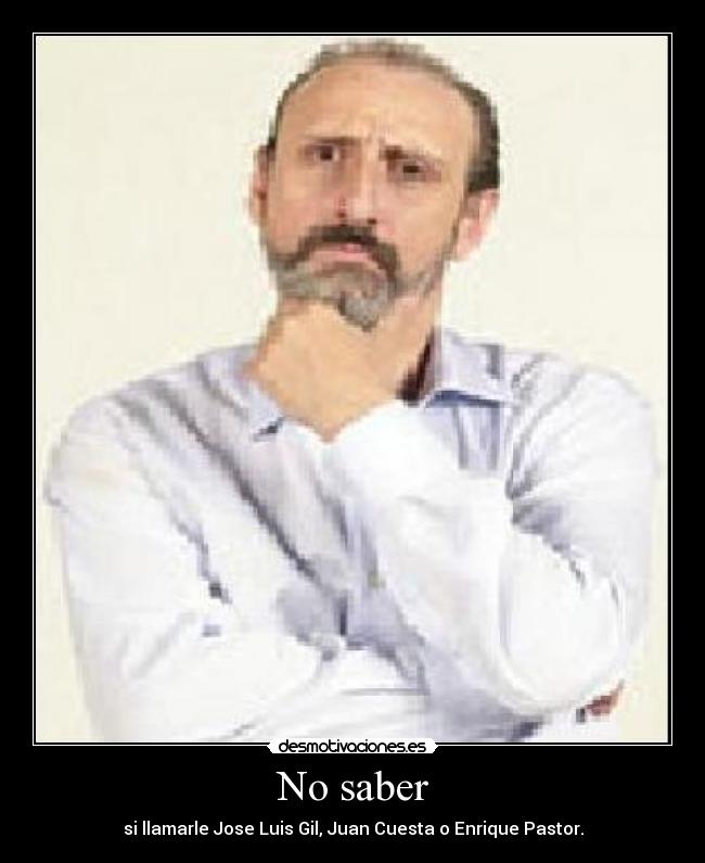 No saber - 
