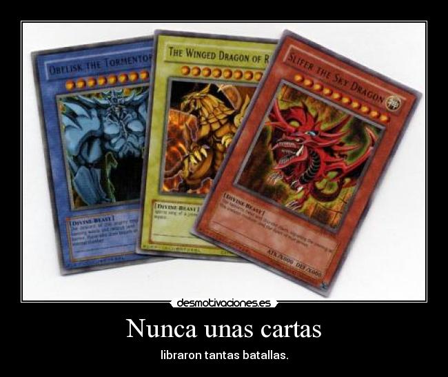 Nunca unas cartas -