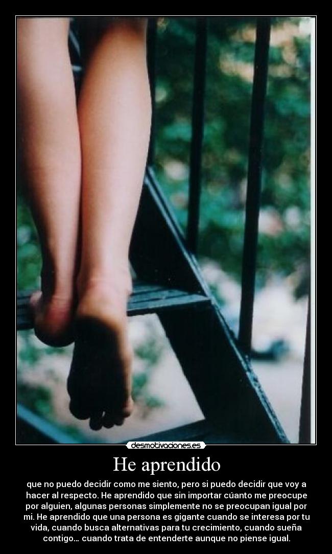 He aprendido -