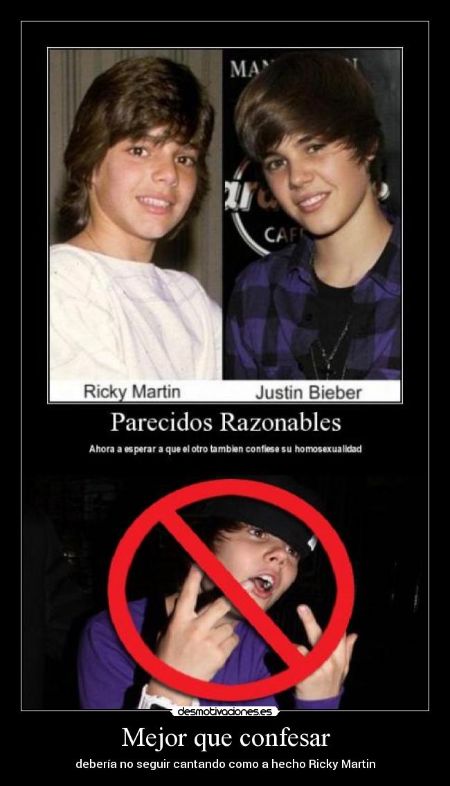 Mejor que confesar - debería no seguir cantando como a hecho Ricky Martin