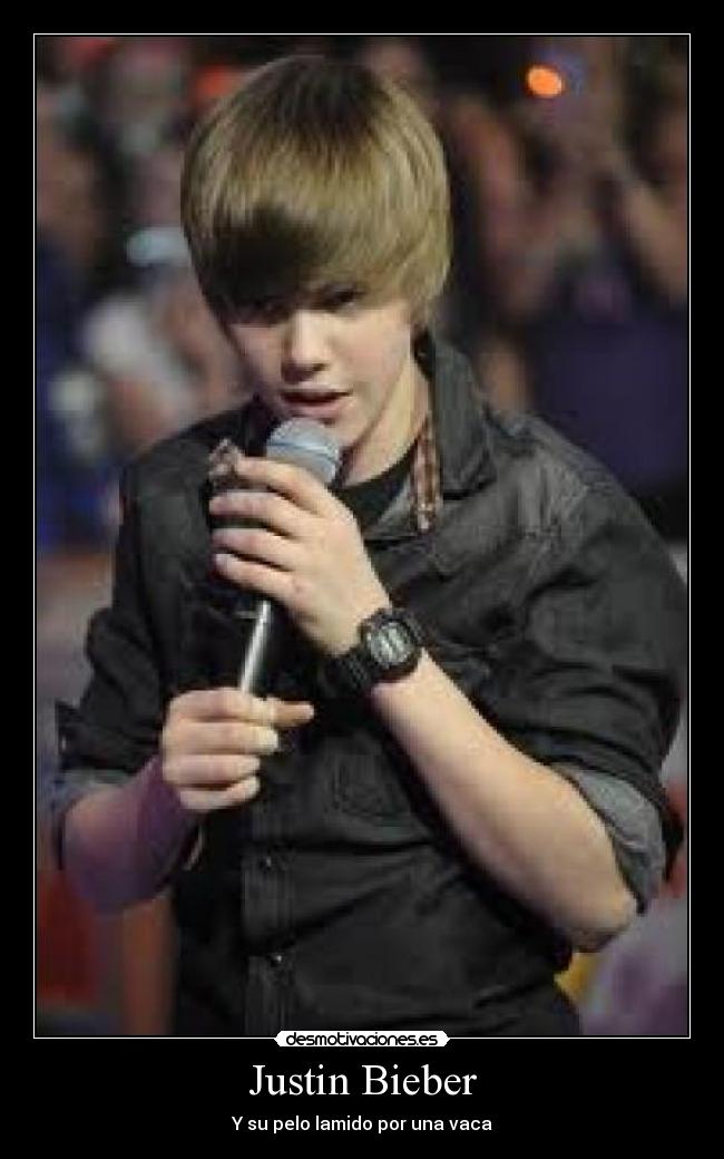 Justin Bieber - Y su pelo lamido por una vaca