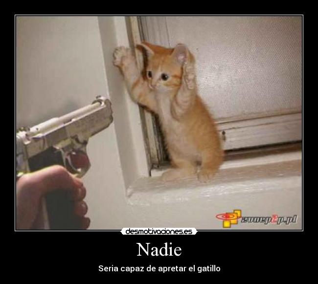 Nadie - Seria capaz de apretar el gatillo