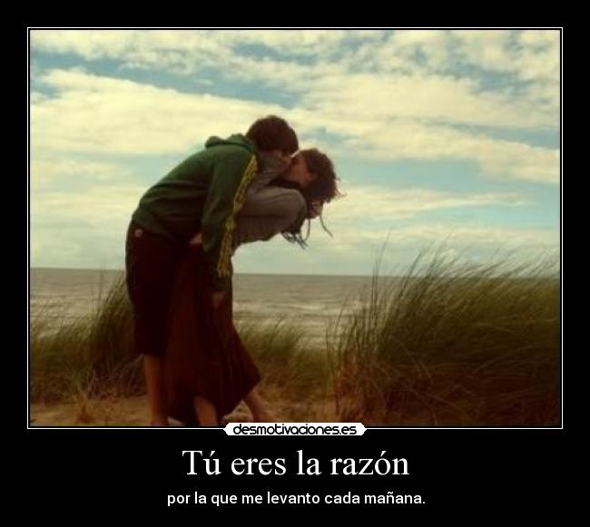 Tú eres la razón - por la que me levanto cada mañana.