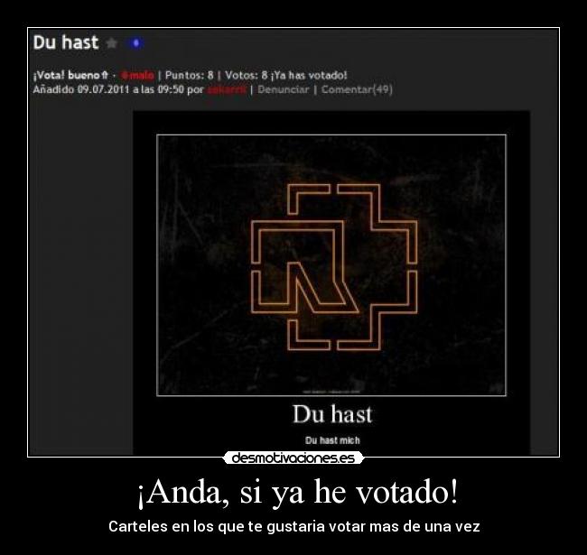 ¡Anda, si ya he votado! -