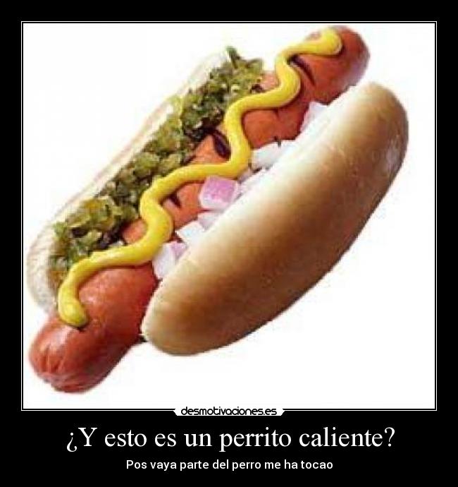 ¿Y esto es un perrito caliente? - Pos vaya parte del perro me ha tocao