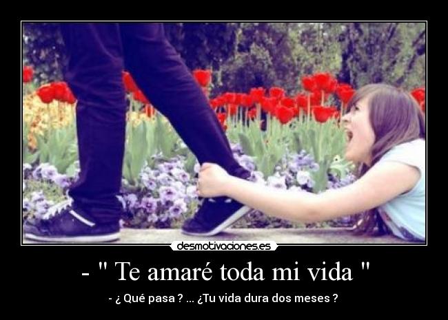 - Te amaré toda mi vida -