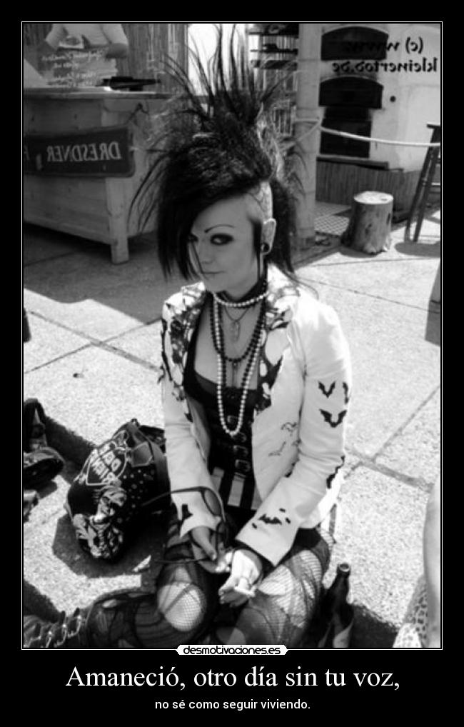 Amaneció, otro día sin tu voz, - no sé como seguir viviendo.