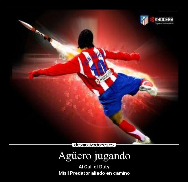 Agüero jugando -
