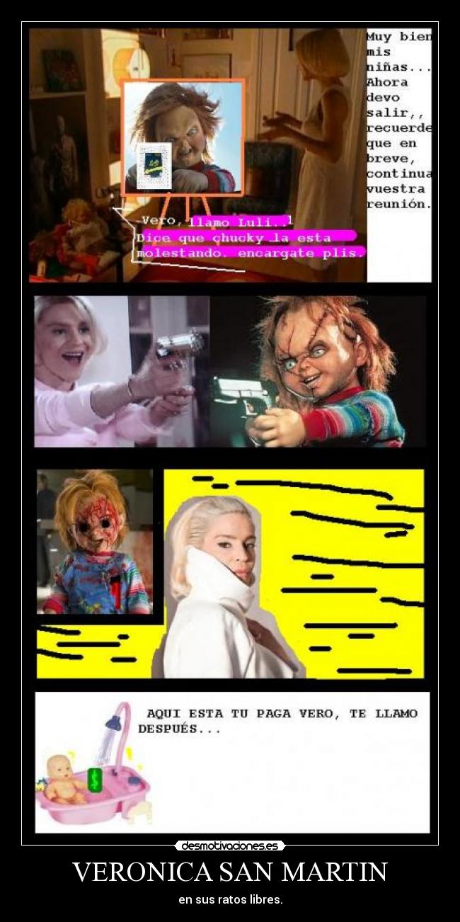 carteles veronica elegido telefe chiste loca veronica san martin novela luli muneca chucky desmotivaciones