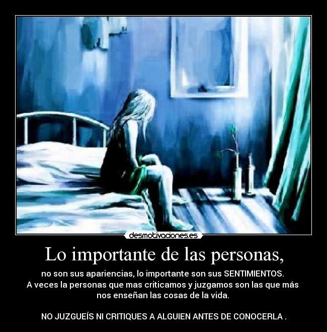 Lo importante de las personas, -