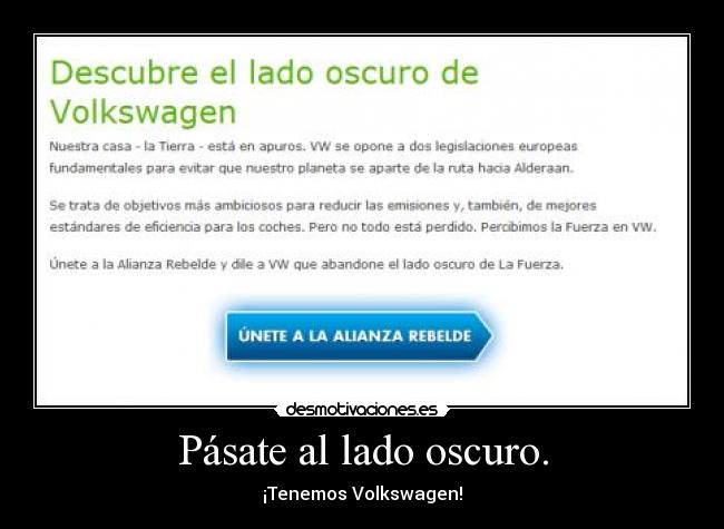 Pásate al lado oscuro. -