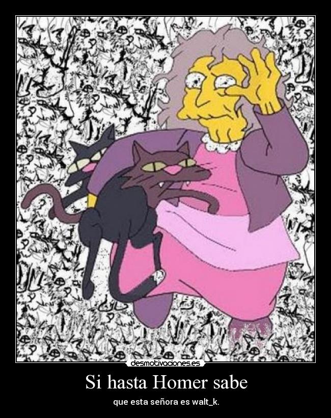 Si hasta Homer sabe - que esta señora es walt_k.