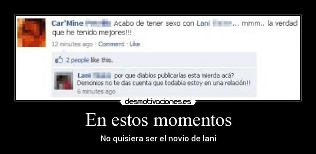 En estos momentos - No quisiera ser el novio de lani