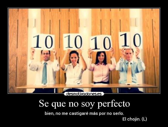 Se que no soy perfecto - 