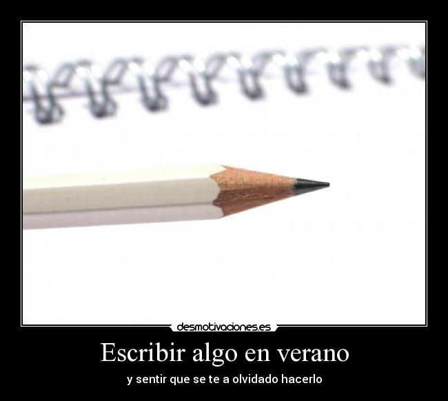 Escribir algo en verano - 