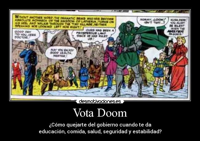 carteles gobiernos marvel doom desmotivaciones