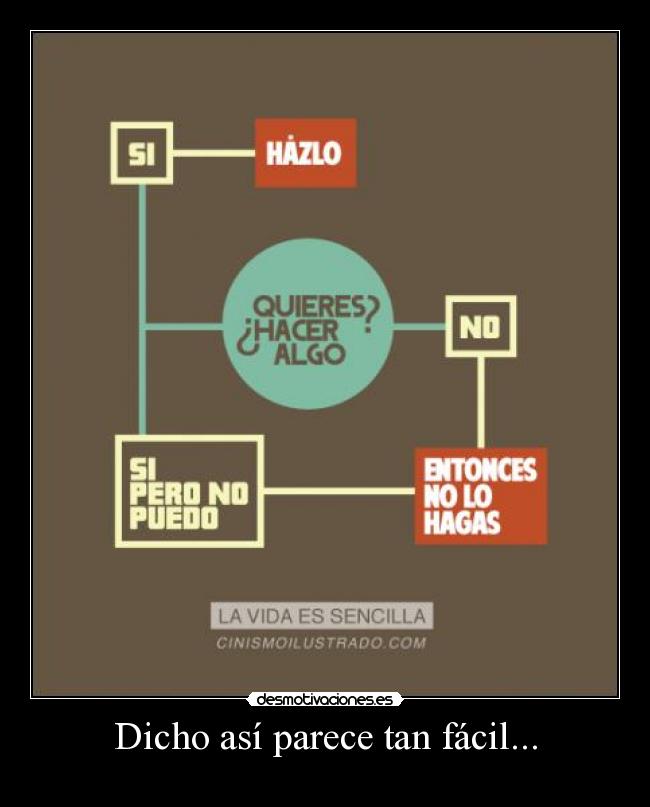 Dicho así parece tan fácil... - 