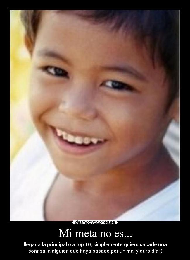 Mi meta no es... -