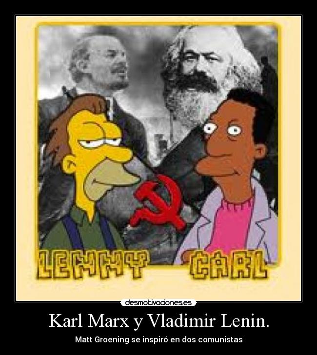Karl Marx y Vladimir Lenin. - 
