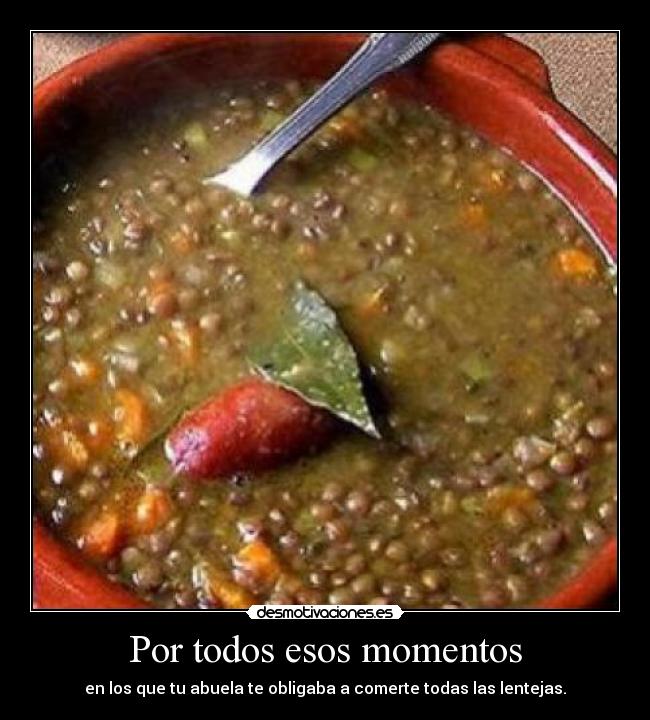 carteles lentejas desmotivaciones