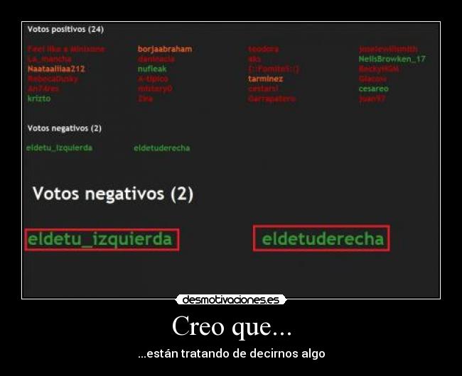 Creo que... -