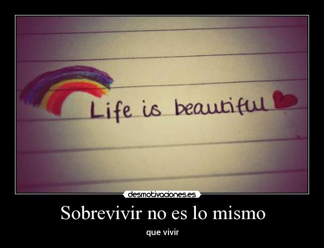 Sobrevivir no es lo mismo - 