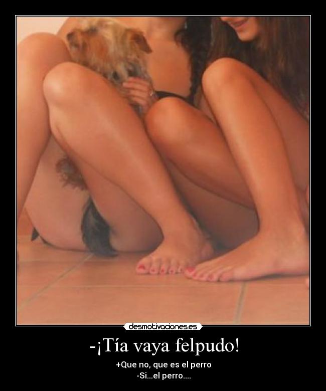 -¡Tía vaya felpudo! - +Que no, que es el perro
-Si...el perro....