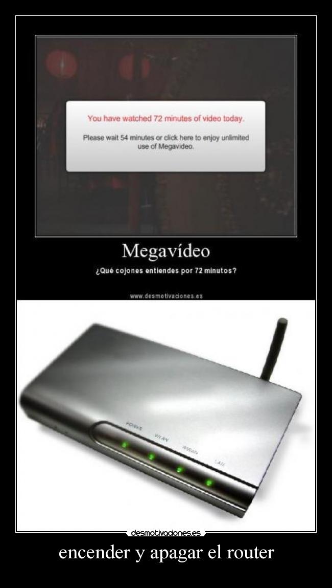 encender y apagar el router -