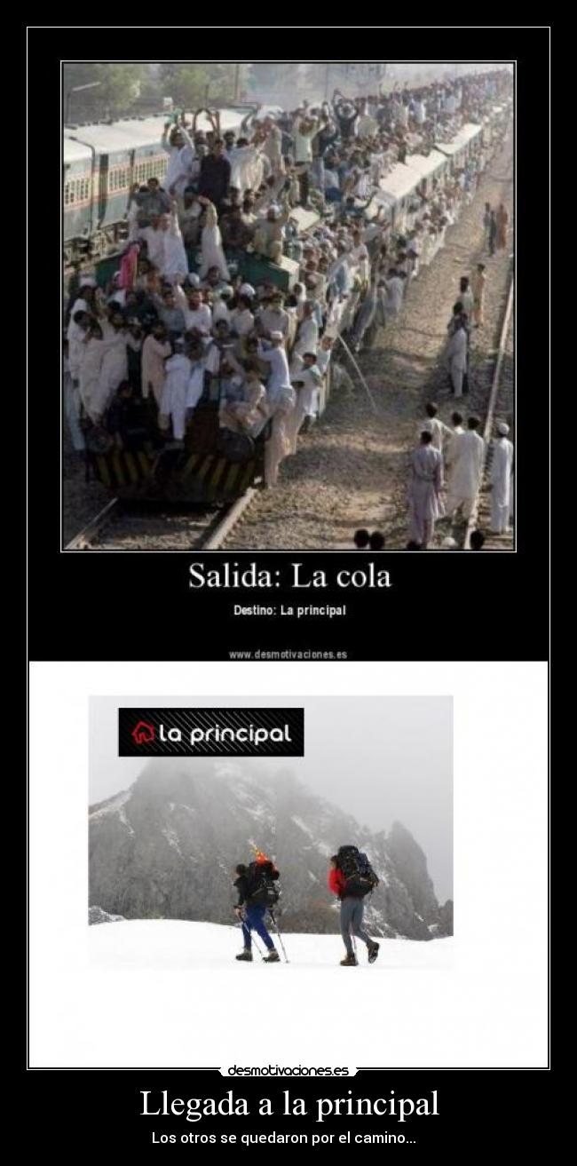 Llegada a la principal - Los otros se quedaron por el camino...   