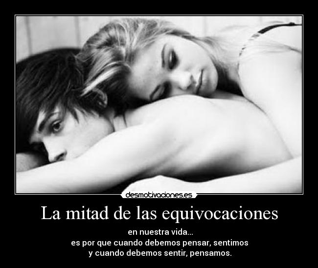 La mitad de las equivocaciones -