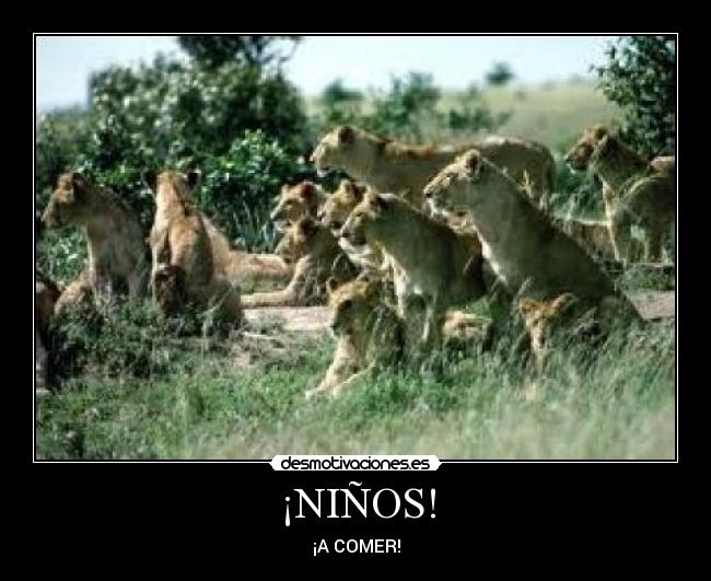 ¡NIÑOS! - ¡A COMER!