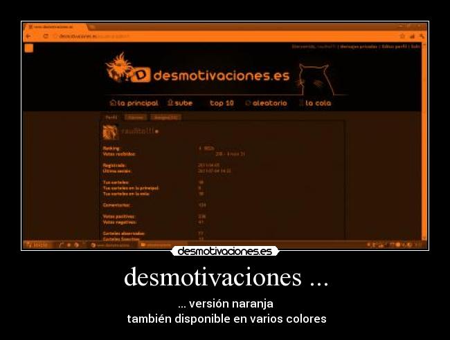 desmotivaciones ... - ... versión naranja
 también disponible en varios colores