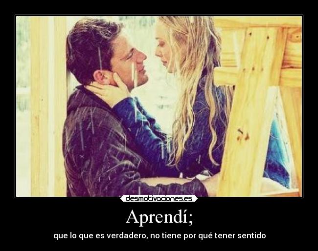 Aprendí; - 