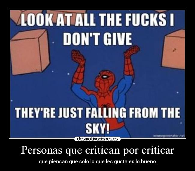 Personas que critican por criticar - 