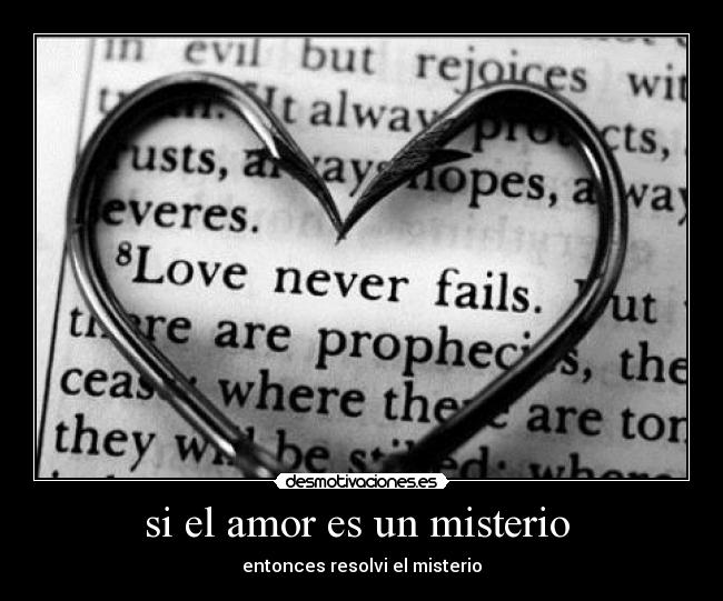 si el amor es un misterio -