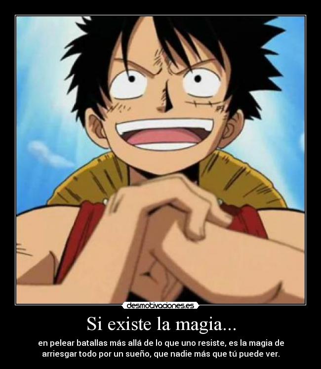 carteles monkey luffy cita million dollar baby desmotivaciones
