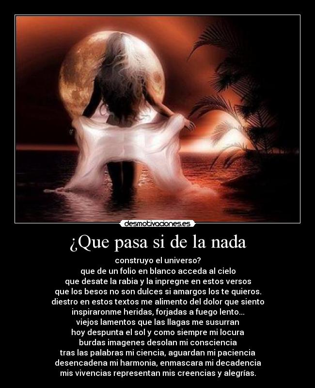 ¿Que pasa si de la nada -