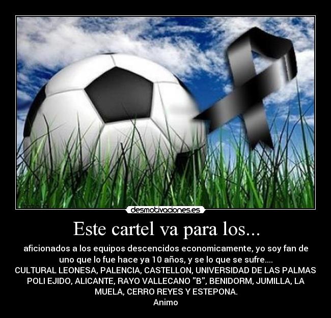 carteles futbol luto desmotivaciones