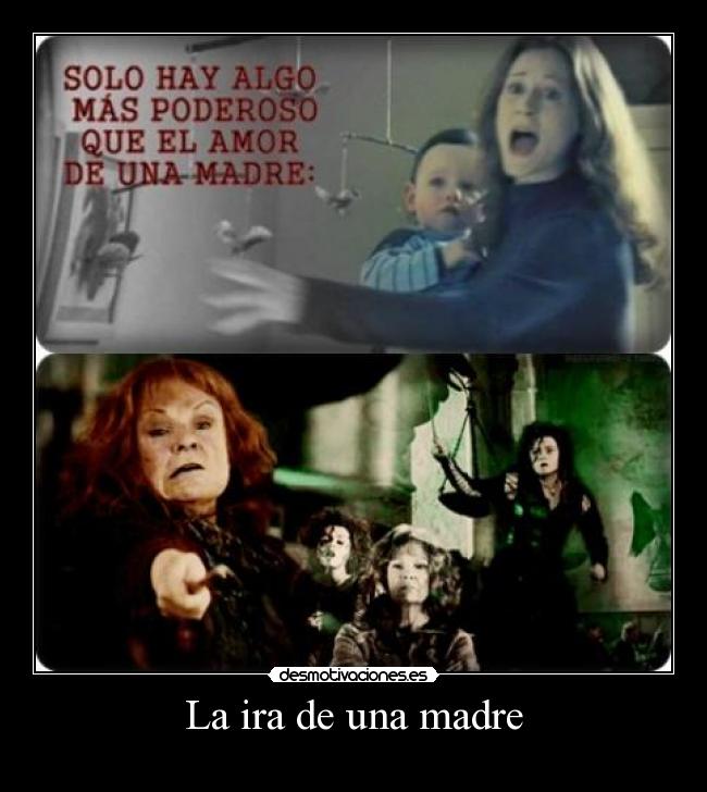 carteles madre harry potter molly lily bellatrix ira madre amor poderoso desmotivaciones